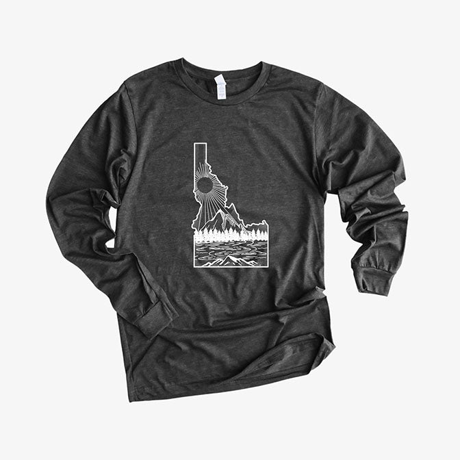 Idaho Charcoal Long Sleeve Tee