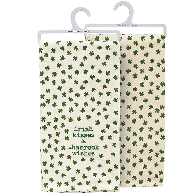 Irish Kisses & Shamrock Wishes Kitchen Towel