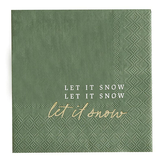 Cocktail Napkin - Let It Snow