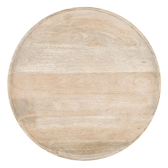 Light Wash Round Serving Tray