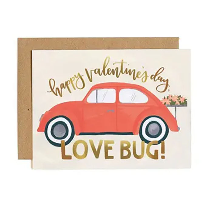Love Bug Valentines Day Greeting Card