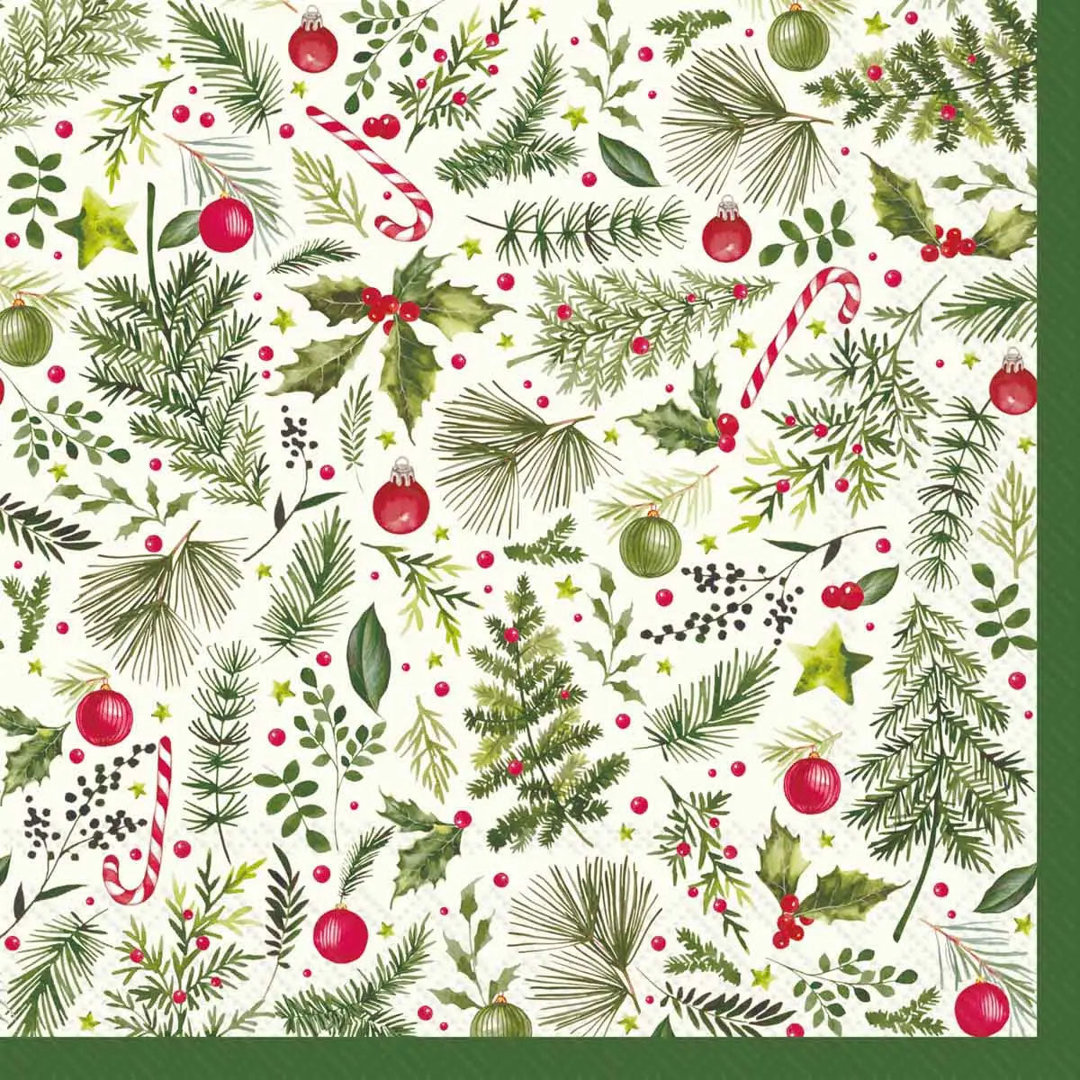 Paper Lunch Napkins Christmas Branches Allover L.G