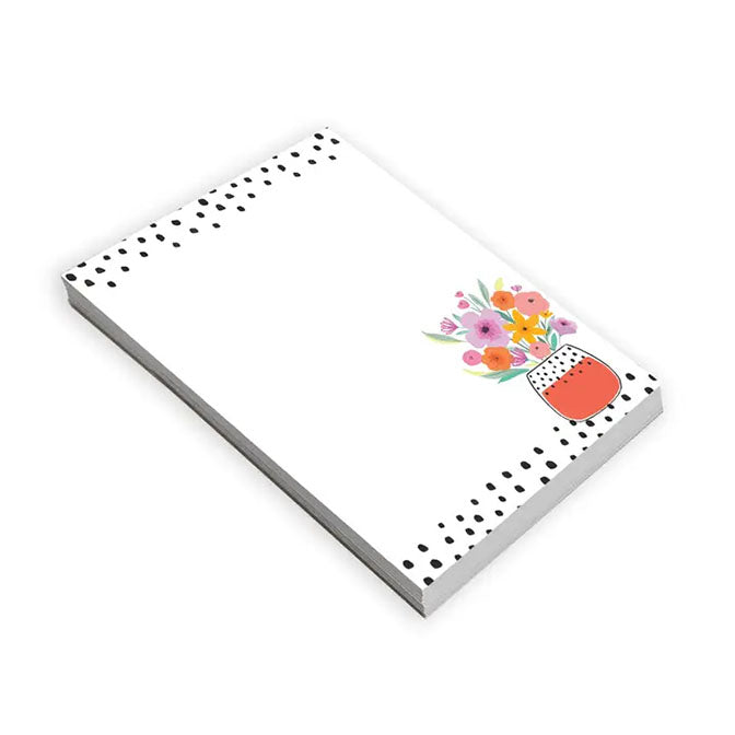 Memo Pad - Dotty Flower Vase