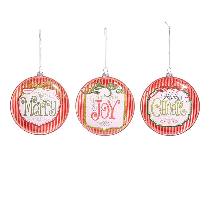 5" Merry Shield Disc Ornament