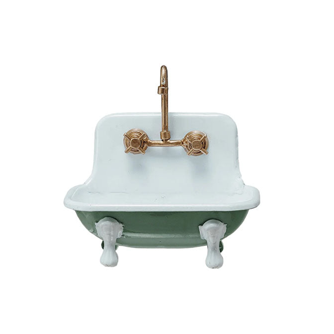 Metal Sink Soap Dish w/ Faucet