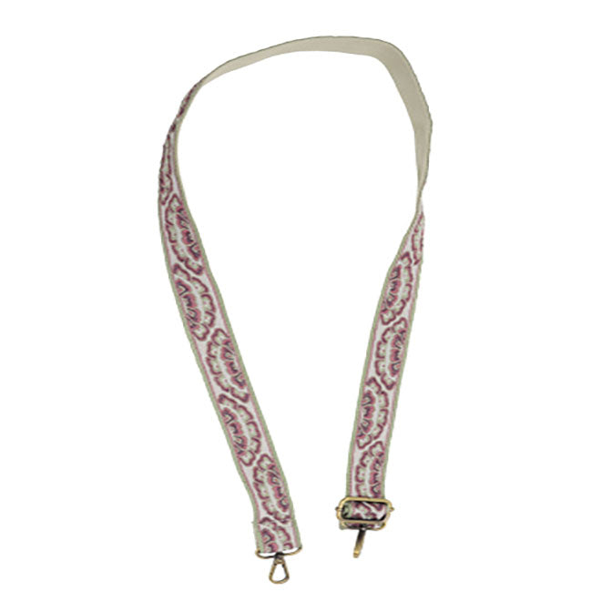 Mint Ornate Petals Guitar Strap