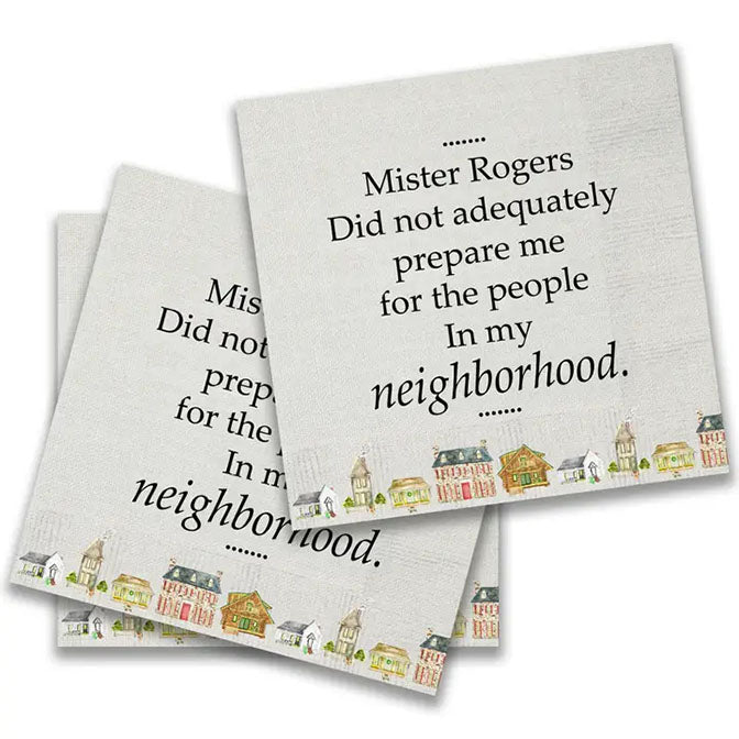 Mister Rogers Cocktail Napkin