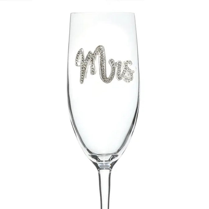Mrs Jeweled Stemmed Champagne Flute
