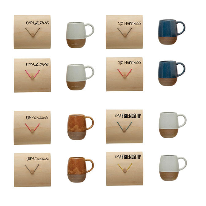 Mug with Gift Box and Saying, 3 Colors, 4 Styles