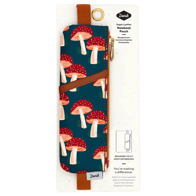 Navy Mushrooms Notebook Pouch