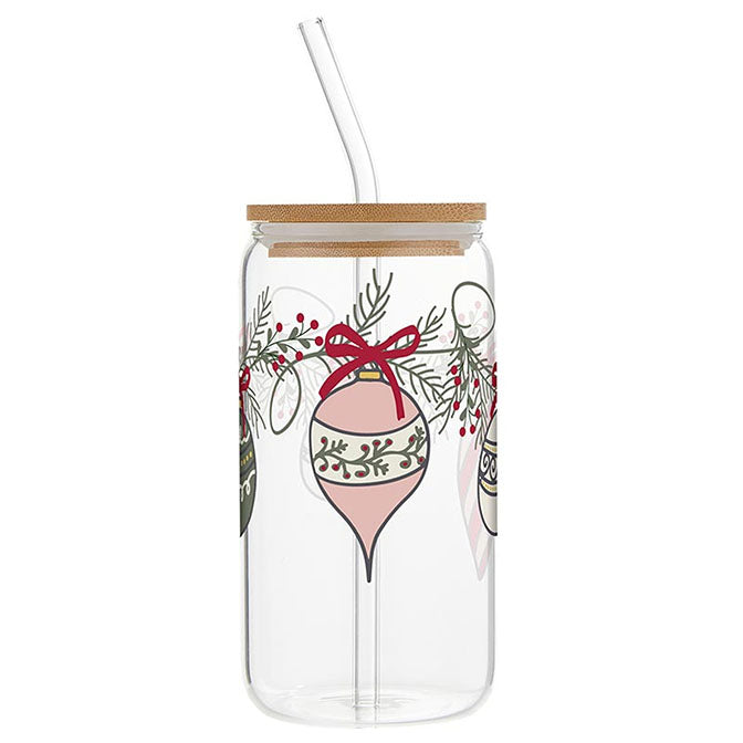 16oz Glass Tumbler - Ornaments