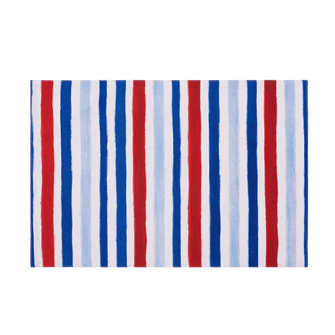 Patriotic Watercolor Stripe 4th of July Placemat