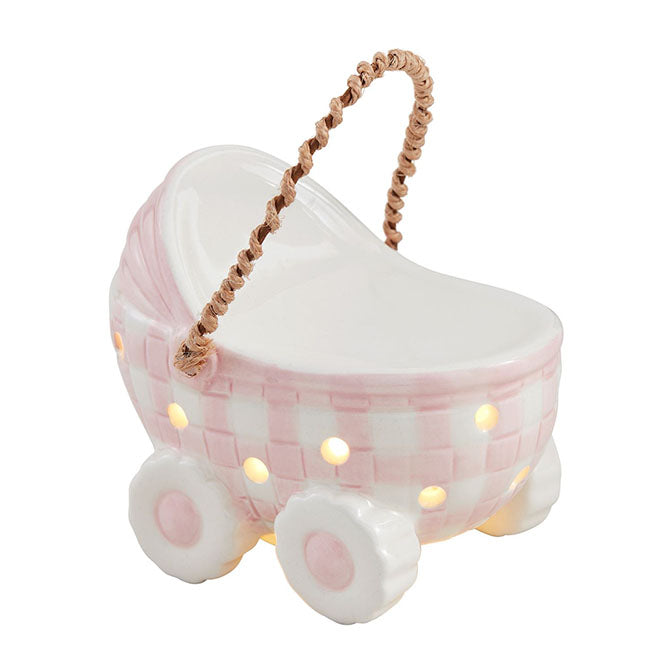 Pink Light Up Baby Carriage