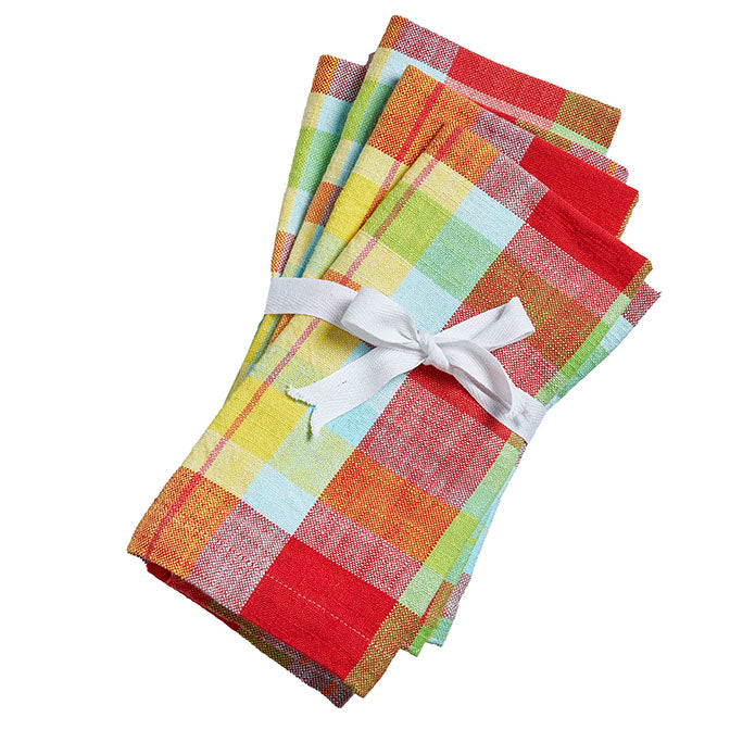 Fresh Pick Plaid Napkin Set Of 4