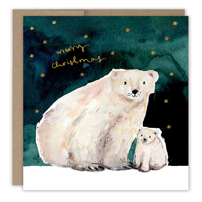 Polar Bears Merry Christmas Holiday Card