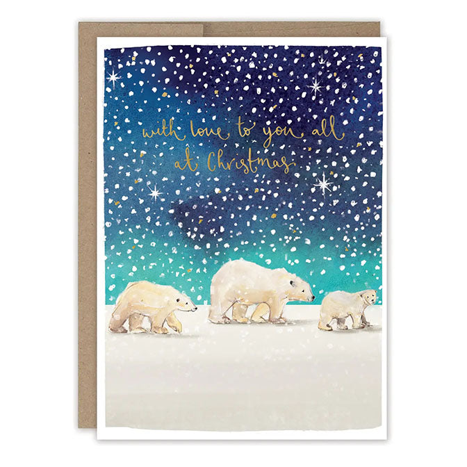 Polar Bears Love To You All Holiday Card