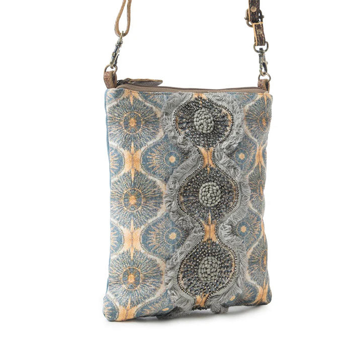 Prairie Sunset Layers Crossbody Bag-Grey
