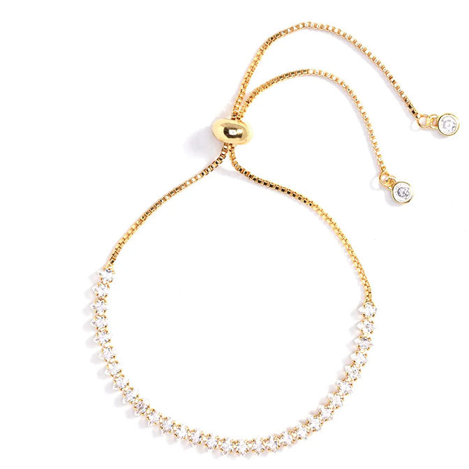 Pulley Tennis Bracelet-Gold