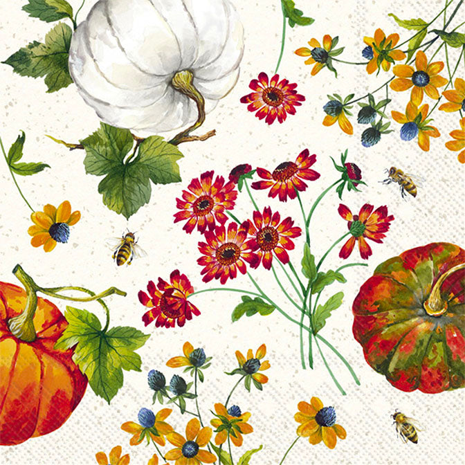 Pumpkin Flowers Napkin