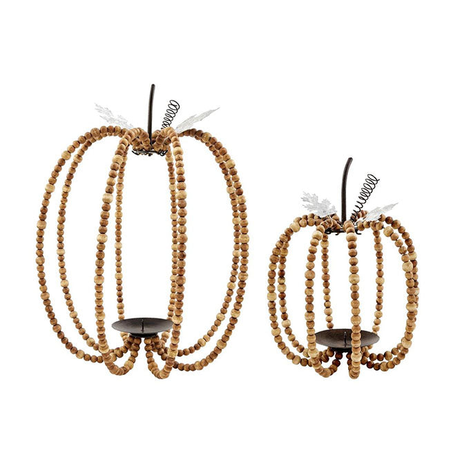 Beaded Pumpkin Lantern