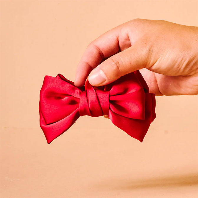Mini Satin Bow Clip
