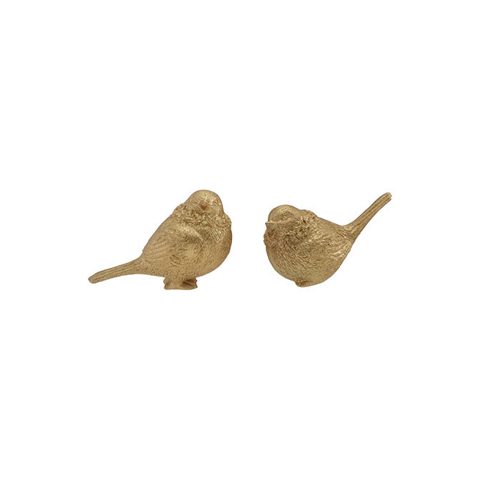 Resin Bird, Gold Finish, 2 Styles