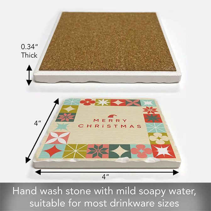 Thirstystone "Retro Christmas" Single Absorbent Coaster