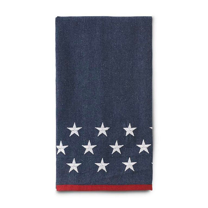 27 Inch Americana Denim Blue Tea Towel w/White Star
