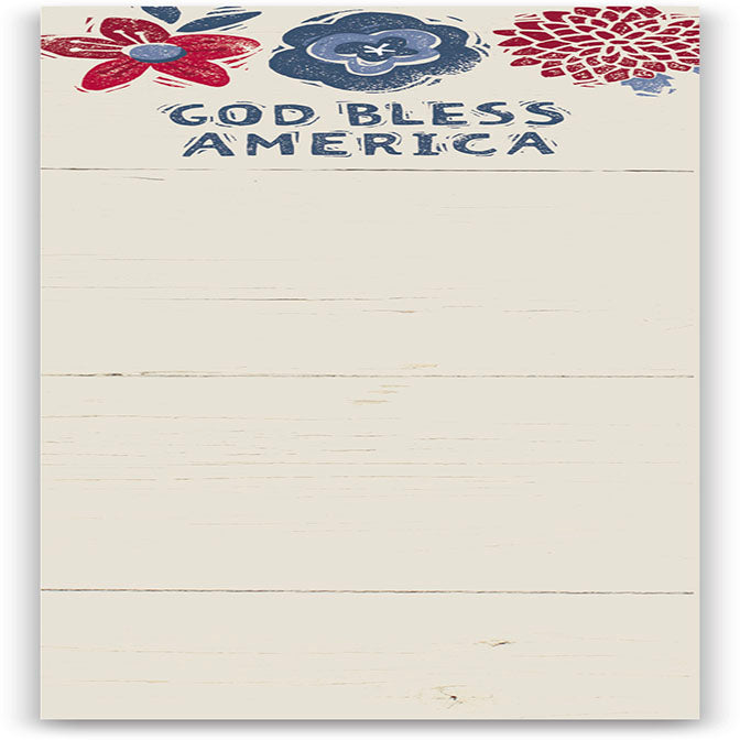 God Bless America List Pad