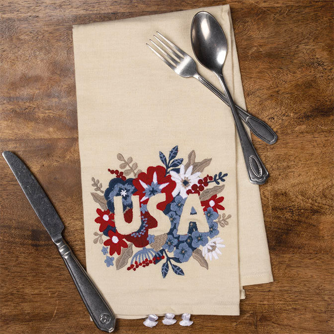Floral USA Kitchen Towel
