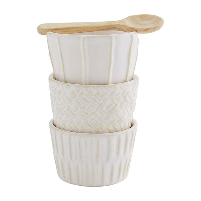 Textured Stoneware Ramekin Set