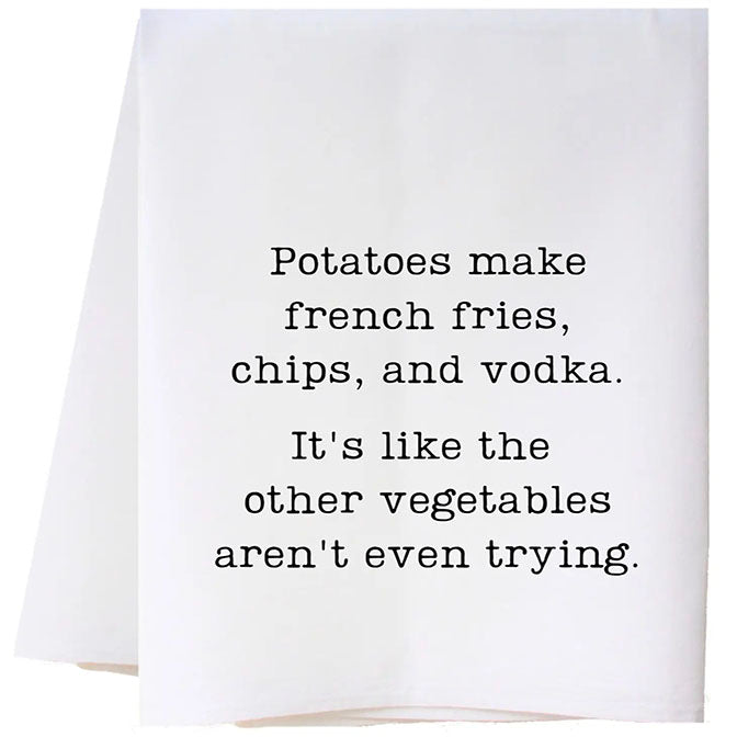 Potatoes Flour Sack Towel
