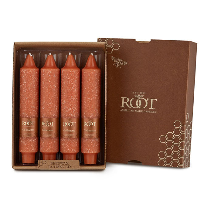 Rust 7" Collenette Unscented Dinner Candle