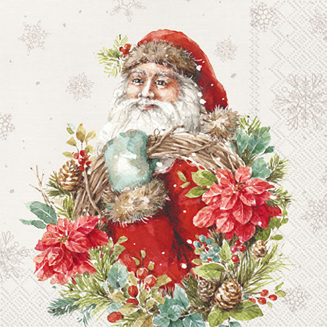 Santas Wreath Lunch Napkin
