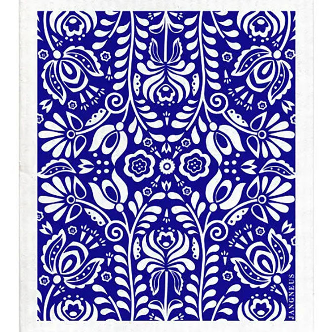 Scandi Bloom Blue Swedish Dishcloth