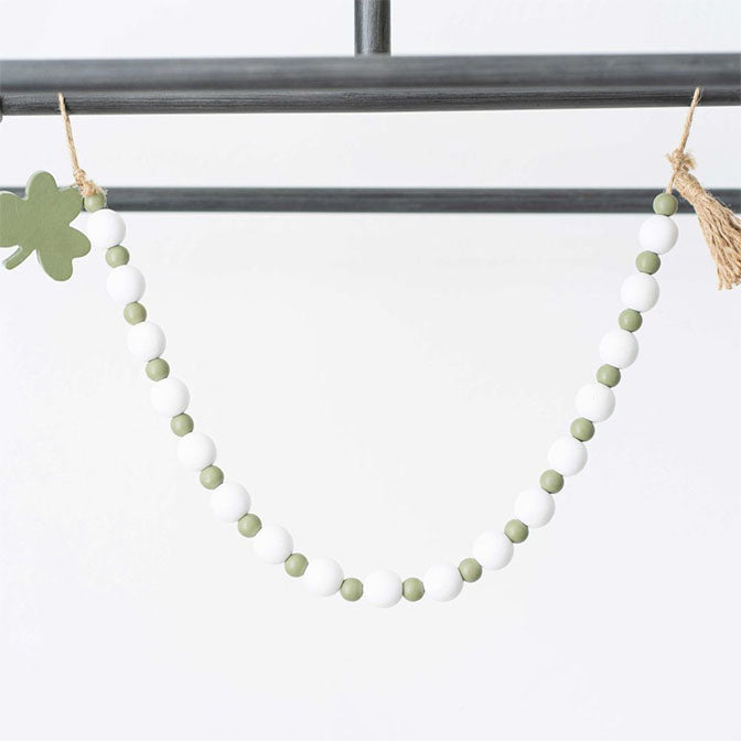 Shamrock Wood Bead Garland
