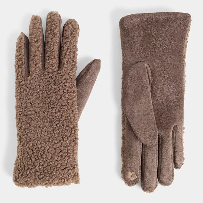 Sherpa Touchscreen Gloves Dark Brown