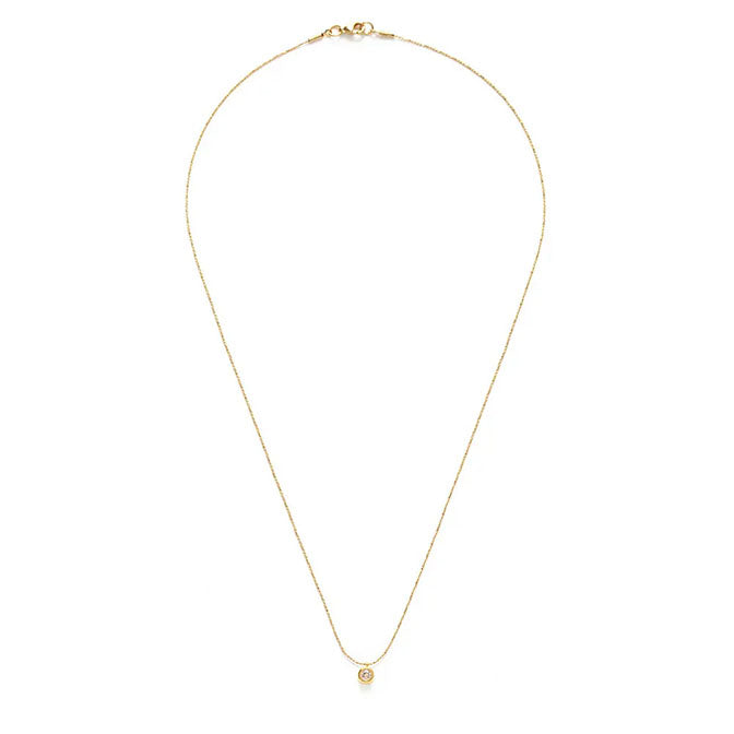 Single 5mm Crystal Pendant Necklace
