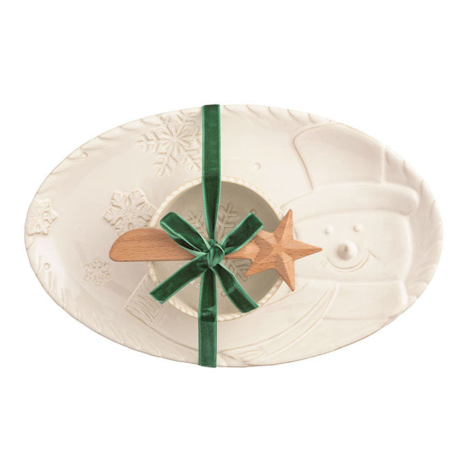 Snowman Tray & Dip Set