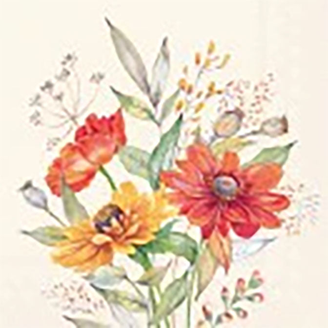 Soft Sunset Pattern Cream Cocktail Napkin