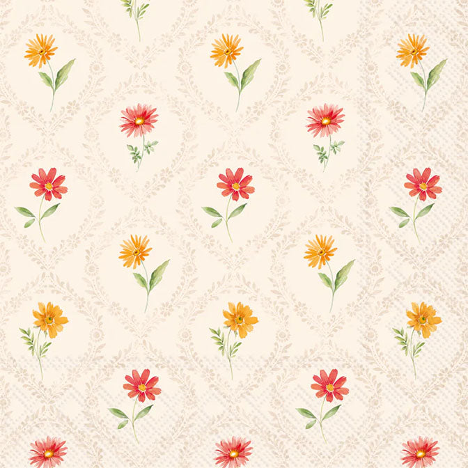 Soft Sunset Pattern Cream Lunch Napkin