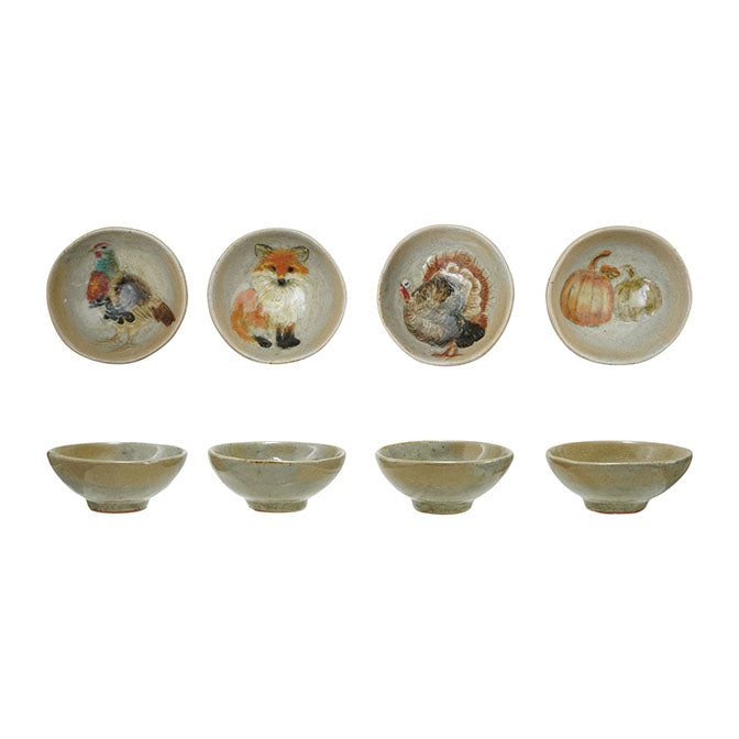 Stoneware Dish with Animal