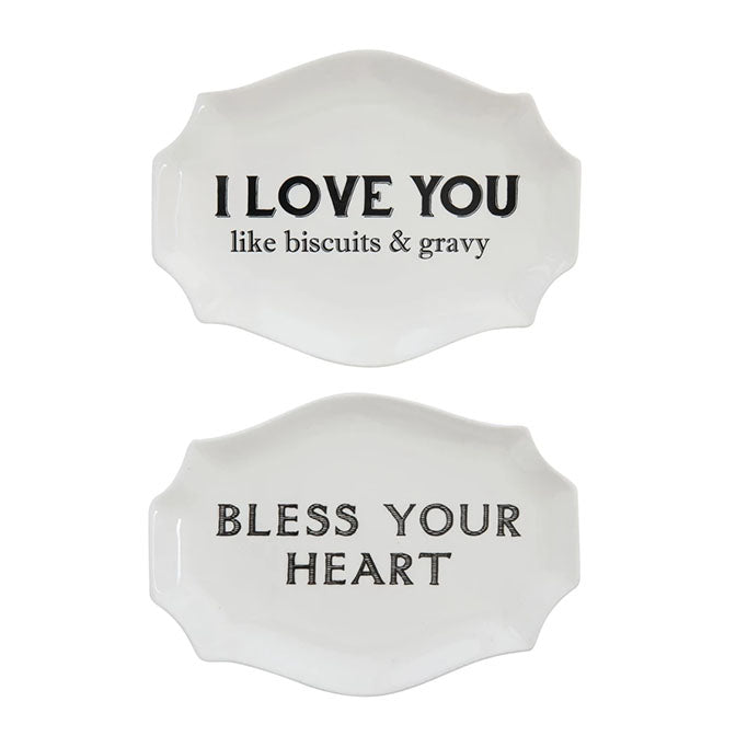 Stoneware Plate with Southern Saying