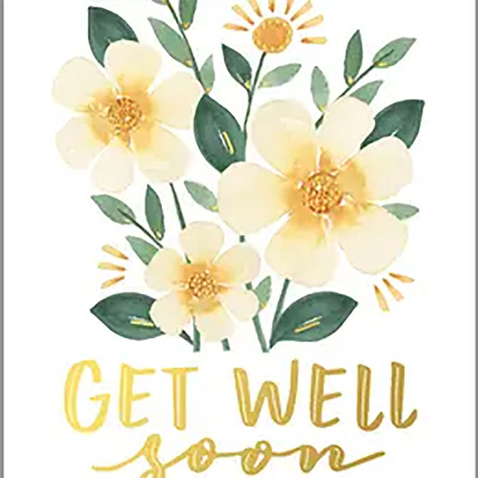 Get Well Greeting Card - Sunny Flowers