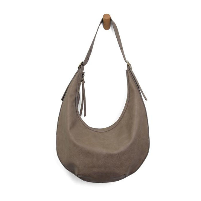 Taupe Grey Nadia Buckle Large Hobo