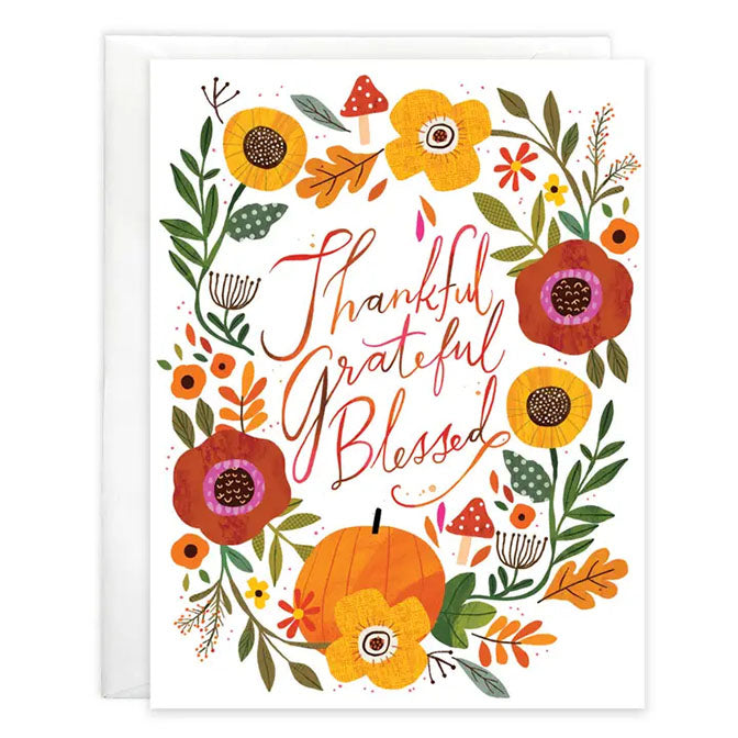 Thanksgiving Greeting Card - Fall Flower