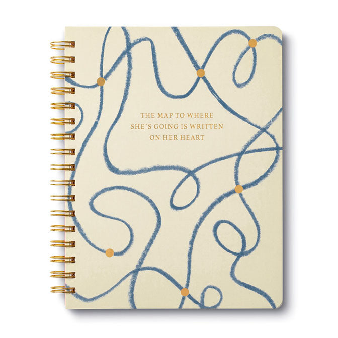 The Map Where She's Going Spiral Notebook