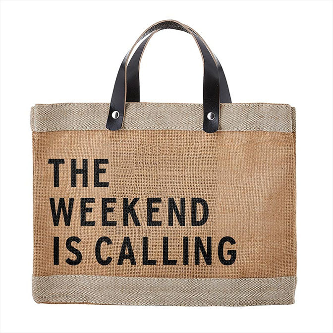Mini Black Market Tote - The Weekend is Calling