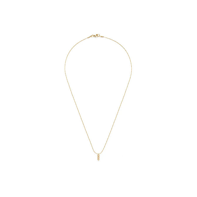 Three Crystal Bar Pendant Necklace