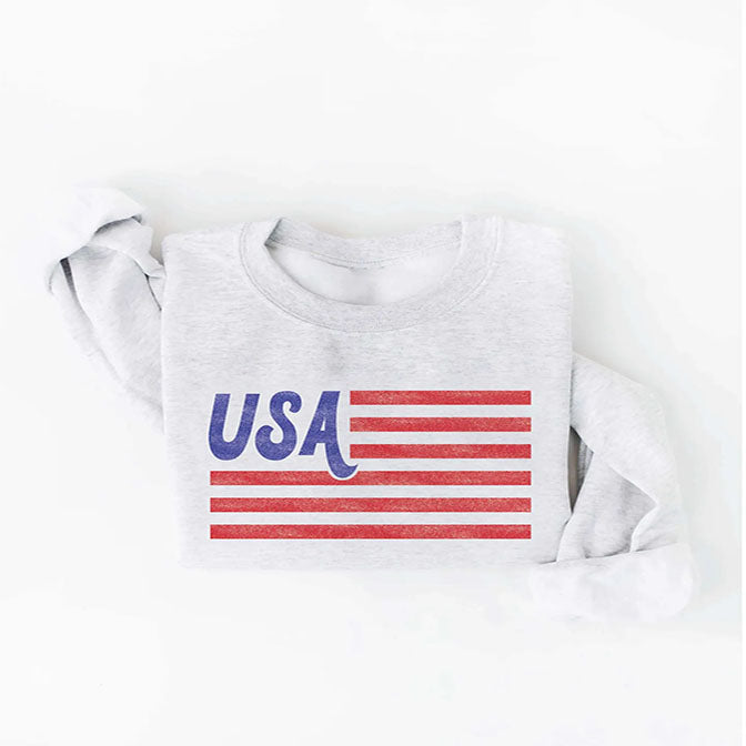 USA Flag Graphic Sweatshirt